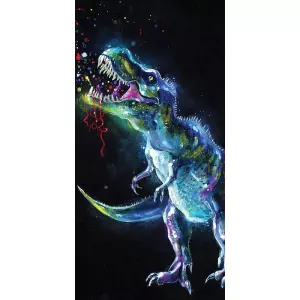 Froté osuška Dinosaur Black 70x140