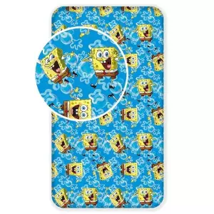 Bavlněné prostěradlo SpongeBob 90x200
