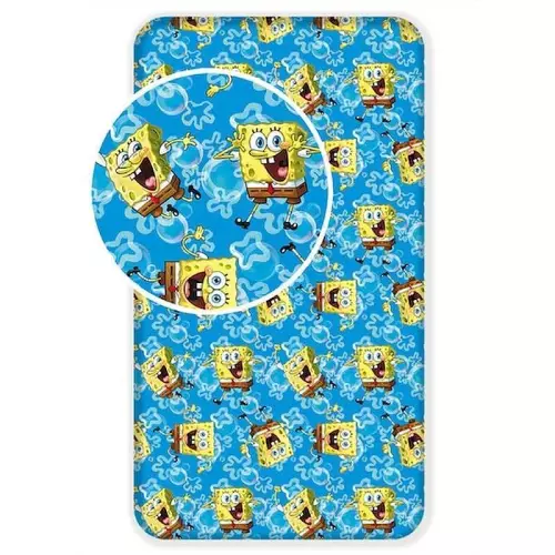 Bavlněné prostěradlo SpongeBob 90x200