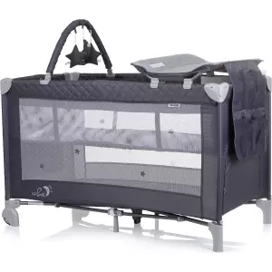CHIPOLINO Cestovní postýlka s přebalovací podložkou Luna Granite