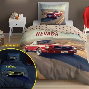 Bavlněné povlečení Mustang 140x200+70x80 (svítící)