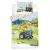 Bambusové povlečení do postýlky 3D Farma modrá 100x135+40x60