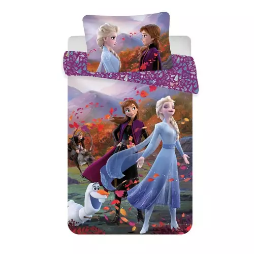 Bavlněné povlečení do postýlky Ledové Království 2 Wind baby 100x135+40x60