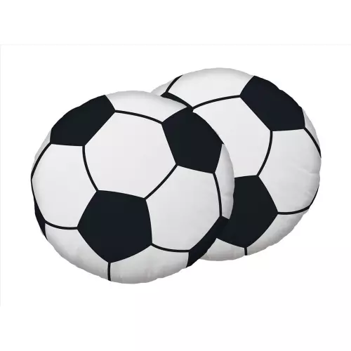 Tvarovaný mikroplyšový polštářek Fotbal průměr 40 cm