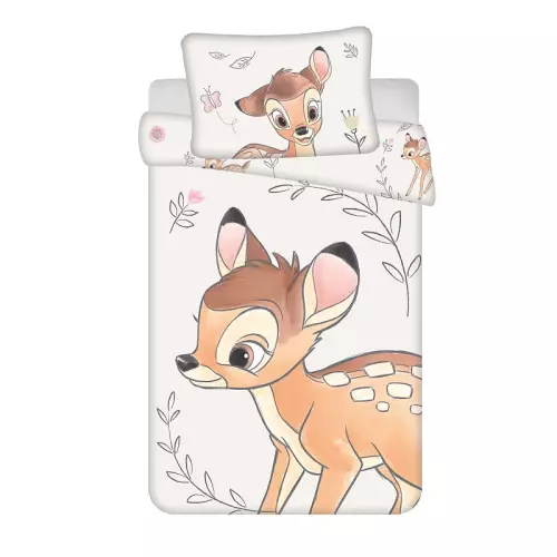 Bavlněné povlečení do postýlky Bambi Beige baby 100x135+40x60