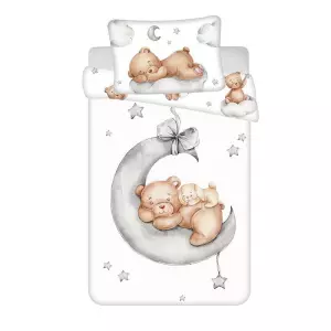 Bavlněné povlečení do postýlky Medvídek Ribbon baby 100x135+40x60