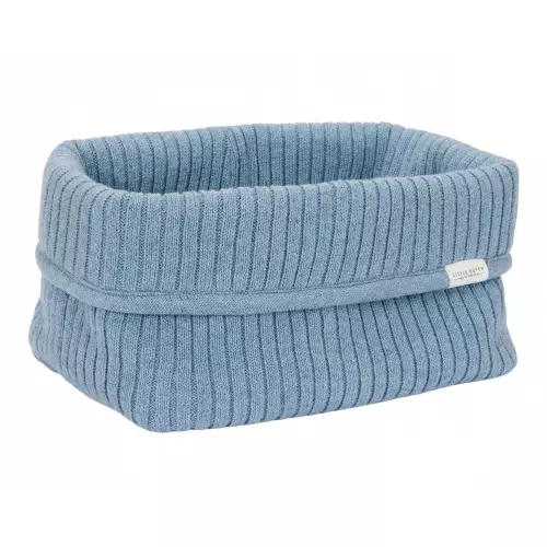 Košík pletený velký Pure Denim Blue