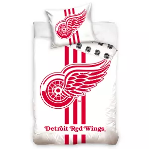 Bavlněné hokejové povlečení NHL Detroit Red Wings White 140x200+70x90