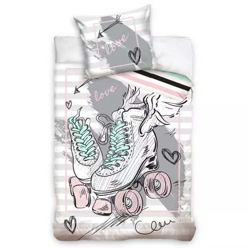 Bavlněné povlečení Kolečkové brusle Roller Dance 140x200+70x90