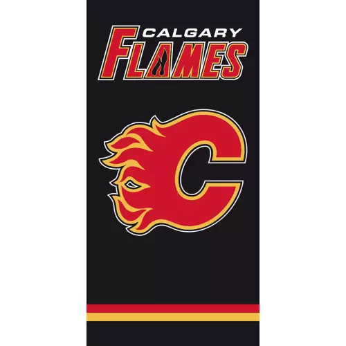 Froté osuška NHL Calgary Flames Black 70x140 cm
