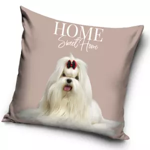 Povlak na polštářek Maltézský psík Princezna Béžový 40x40 cm