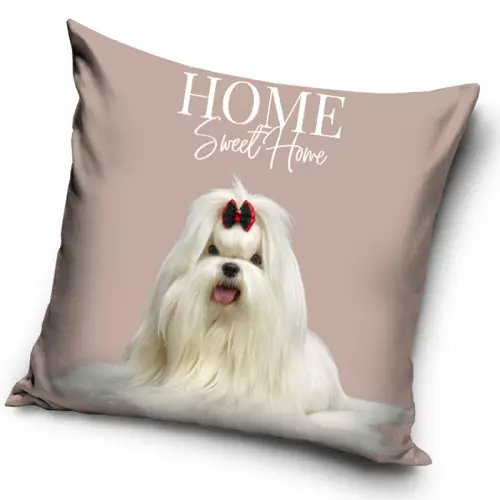 Povlak na polštářek Maltézský psík Princezna Béžový 40x40 cm