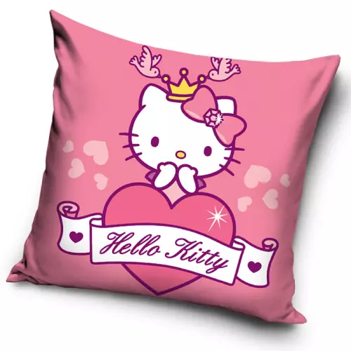 Povlak na polštářek Hello Kitty s korunkou 40x40 cm