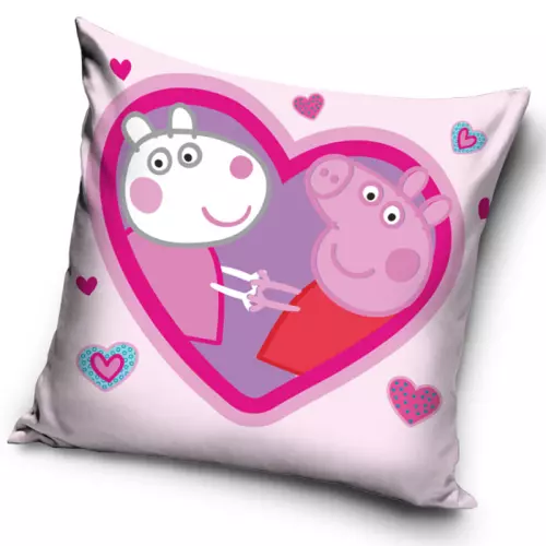 Povlak na polštářek Prasátko Pepina a kamarádka Suzy 40x40 cm