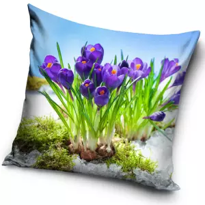 Povlak na polštářek Fialové krokusy 40x40 cm
