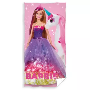 Froté osuška Barbie a Jednorožec 70x140 cm