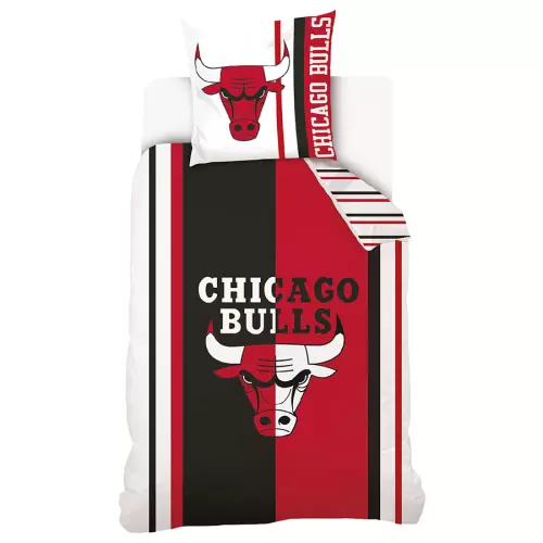 Bavlněné basketbalové povlečení NBA Chicago Bulls 140x200+70x90