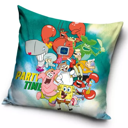 Povlak na polštářek Sponge Bob Party Time 40x40 cm