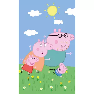 Dětský froté ručník Prasátko Pepina s Rodinkou 30x50 cm