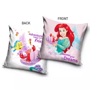 Povlak na polštářek Princess Ariel Šupinka a Sebastián 40x40 cm