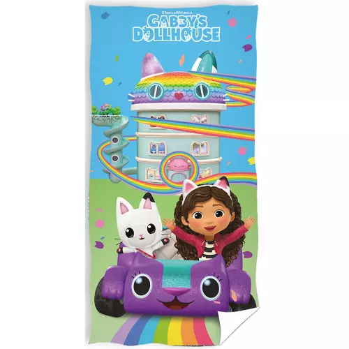 Froté osuška Gábinin Kouzelný Domek Mňaužasná Projížďka 70x140 cm