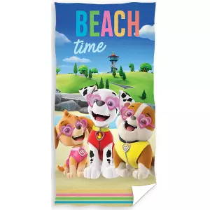 Froté osuška Tlapková Patrola Čas na Plážování 70x140 cm