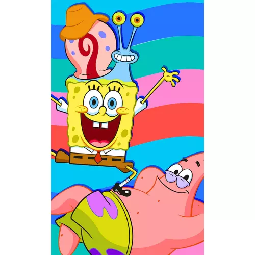 Dětský froté ručník Sponge Bob s Patrickem a Garym 30x50 cm