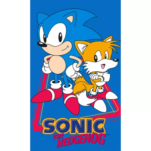 Dětský froté ručník Ježek Sonic a Tails 30x50 cm