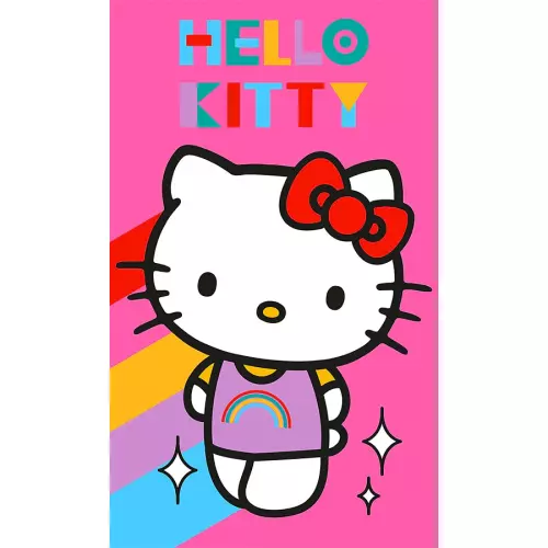 Dětský froté ručník Hello Kitty Rainbow 30x50 cm