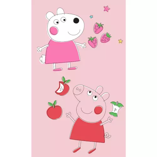 Dětský froté ručník Prasátko Pepina a Ovečka Zuzka 30x50 cm