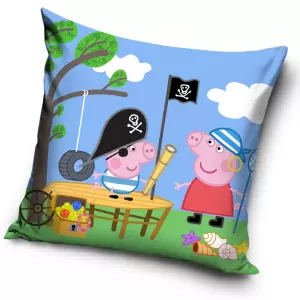 Povlak na polštářek Prasátko Pepina a Tomík Piráti 40x40 cm
