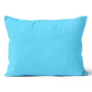 Mikroplyšový povlak na polštář Středně Modrý 50x70 cm