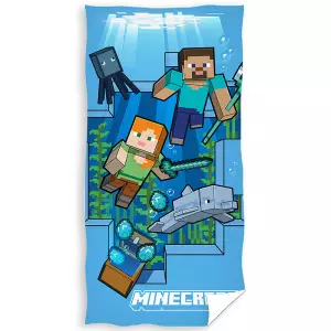 Froté osuška Minecraft Život pod Hladinou 70x140 cm