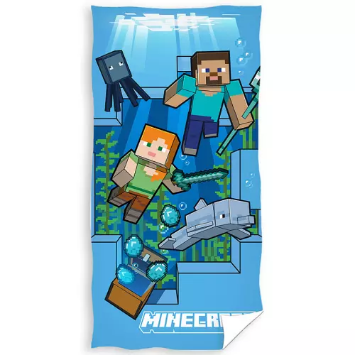 Froté osuška Minecraft Život pod Hladinou 70x140 cm
