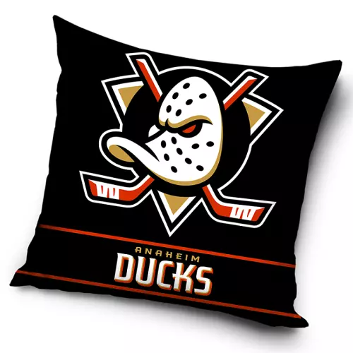 Polštářek NHL Anaheim Ducks Black Mask 40x40 cm