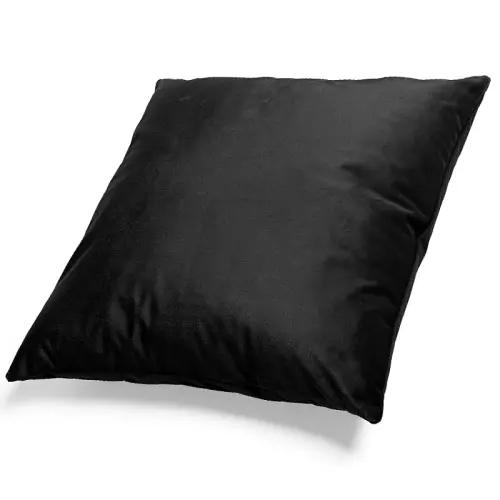 Mikroplyšový povlak na polštář Černý 50x50 cm