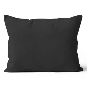 Mikroplyšový povlak na polštář Černý 50x70 cm