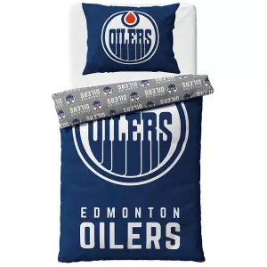Bavlněné hokejové povlečení NHL Edmonton Oilers Shields 140x200+70x90