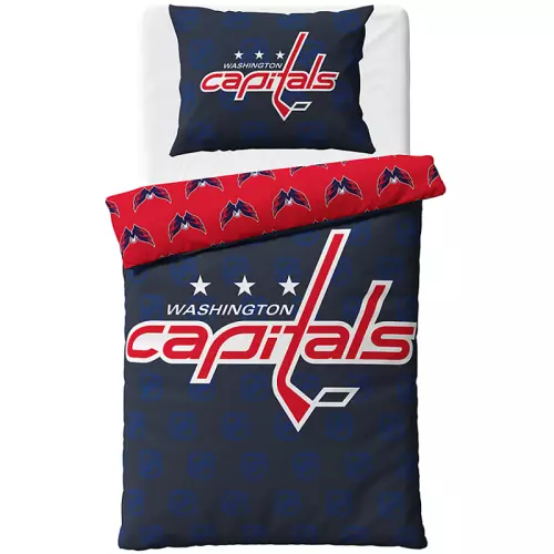 Bavlněné hokejové povlečení NHL Washington Capitals Shields 140x200+70x90