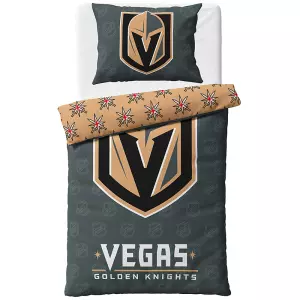 Bavlněné hokejové povlečení NHL Vegas Golden Knights Shields 140x200+70x90
