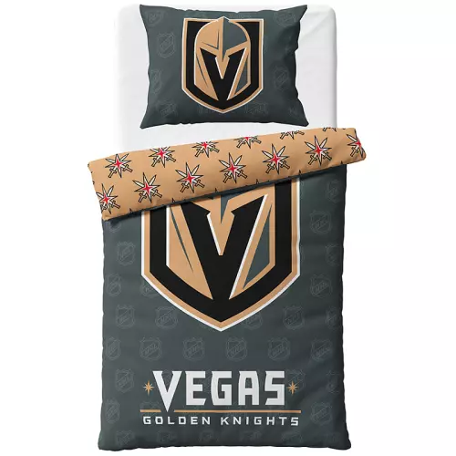 Bavlněné hokejové povlečení NHL Vegas Golden Knights Shields 140x200+70x90