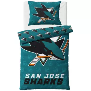 Bavlněné hokejové povlečení NHL San Jose Sharks Shields 140x200+70x90