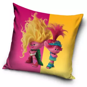 Povlak na polštářek Trollové Princezna Poppy a Viva 40x40 cm