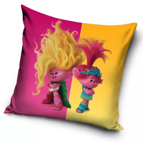 Povlak na polštářek Trollové Princezna Poppy a Viva 40x40 cm