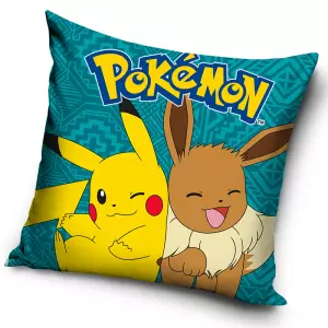 Povlak na polštářek Pokémon Pikachu a Eevee 40x40 cm
