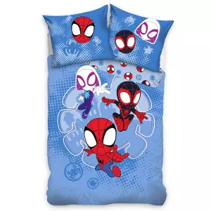 Bavlněné povlečení Spidey Malí Hrdinové 140x200+70x90