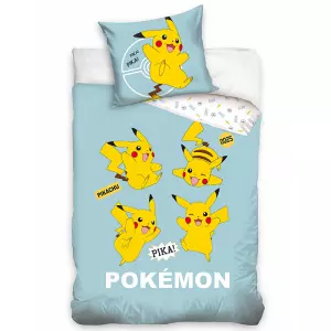 Bavlněné povlečení Pokémon Pika Pika Pikachu 140x200+70x90