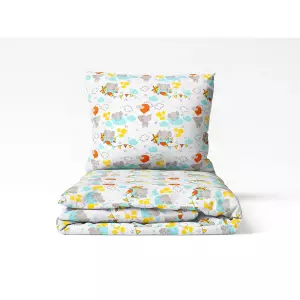 Dětské bavlněné povlečení Létající sloník 140x200+70x90