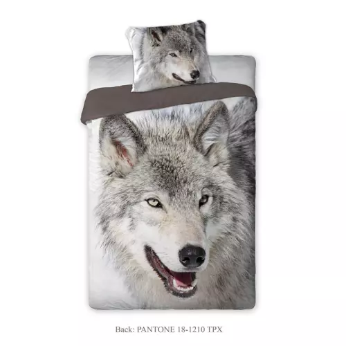 Bavlněné povlečení Vlk 140x200+70x90