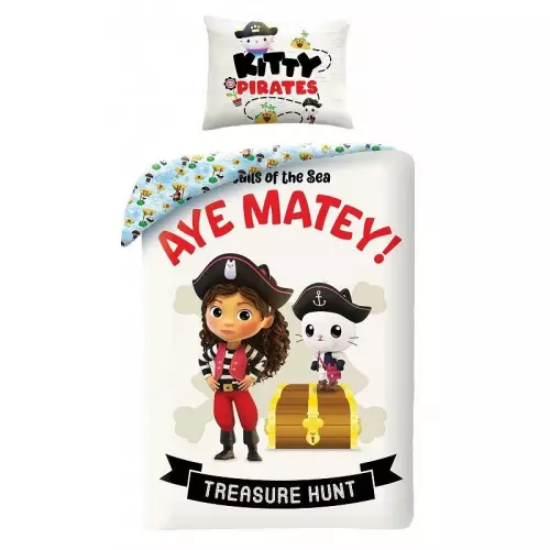 Bavlněné povlečení Gábinin kouzelný domek pirátka 140x200+70x90